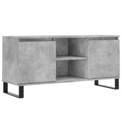 Meuble TV gris béton 104x35x50 cm bois d'ingénierie