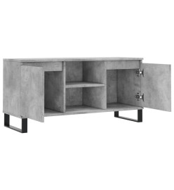 Meuble TV gris béton 104x35x50 cm bois d'ingénierie