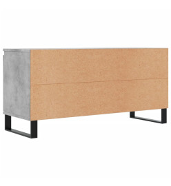 Meuble TV gris béton 104x35x50 cm bois d'ingénierie