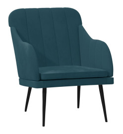 Fauteuil Bleu 63x76x80 cm Velours