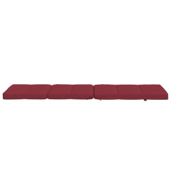 Coussins de chaise longue lot de 2 rouge bordeaux tissu oxford