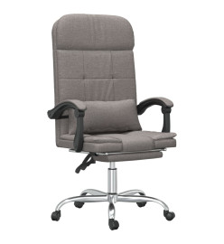 Fauteuil de massage inclinable de bureau Taupe Tissu