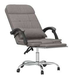 Fauteuil de massage inclinable de bureau Taupe Tissu