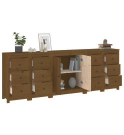 Buffet Marron miel 230x35x80 cm Bois massif de pin