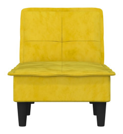 Chaise longue jaune velours