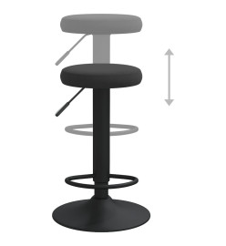 Tabourets de bar 2 pcs Noir Velours