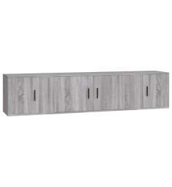 Ensemble de meubles TV 3 pcs Sonoma gris Bois d'ingénierie