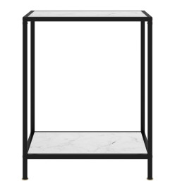 Table console Blanc 60x35x75 cm Verre trempé