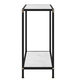 Table console Blanc 60x35x75 cm Verre trempé