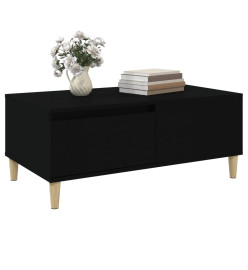 Table basse Noir 90x50x36,5 cm Bois d'ingénierie