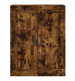 Armoire murale chêne fumé 69,5x34x90 cm bois d'ingénierie