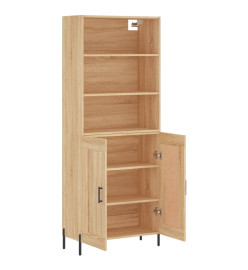 Buffet haut Chêne sonoma 69,5x34x180 cm Bois d'ingénierie