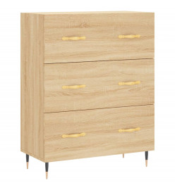 Buffet haut Chêne sonoma 69,5x34x180 cm Bois d'ingénierie