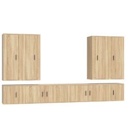 Ensemble de meubles TV 8 pcs Chêne sonoma Bois d'ingénierie