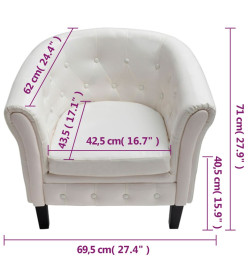 Fauteuil Blanc Similicuir