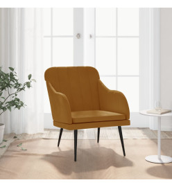 Fauteuil Marron 63x76x80 cm Velours