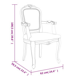 Chaise à manger beige 62x59,5x100,5 cm lin