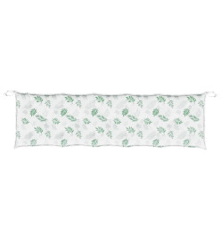 Coussins de banc de jardin 2 pcs motif de feuilles tissu Oxford