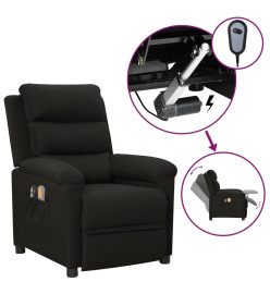 Fauteuil électrique de massage Noir Tissu