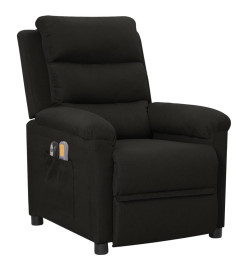 Fauteuil électrique de massage Noir Tissu