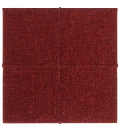 Panneaux muraux 12 pcs Rouge bordeaux 30x30 cm Tissu 1,08 m²