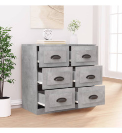 Buffet gris béton 70x35,5x67,5 cm bois d'ingénierie