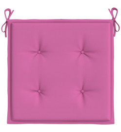 Coussins de chaise de jardin lot de 6 rose 50x50x3 cm tissu