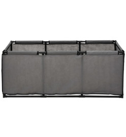 Boîte de rangement gris 105x34,5x45 cm tissu