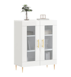 Buffet Blanc brillant 69,5x34x90 cm Bois d'ingénierie