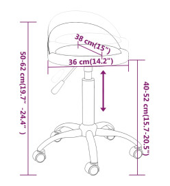 Chaises pivotantes à manger lot de 2 Gris foncé Velours