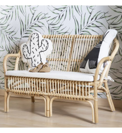 CHILDHOME Banc avec coussin pour enfants Montana Rotin