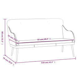 Banc Cappuccino 110x76x80 cm Similicuir