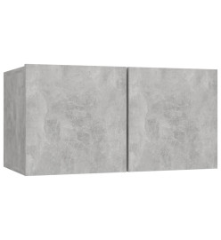 Ensemble de meubles TV 4 pcs Gris béton Bois d'ingénierie