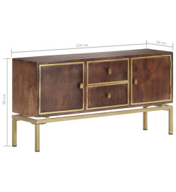 Buffet 120x29x60 cm Bois de manguier massif