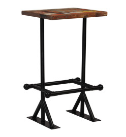 Mobilier de bar 3 pcs Bois de récupération massif Multicolore