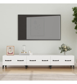 Meuble TV Blanc 150x34,5x30 cm Bois d'ingénierie