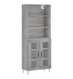 Buffet haut Sonoma gris 69,5x34x180 cm Bois d'ingénierie