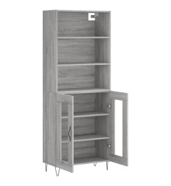 Buffet haut Sonoma gris 69,5x34x180 cm Bois d'ingénierie