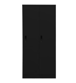 Garde-robe Noir 80x50x180 cm Acier