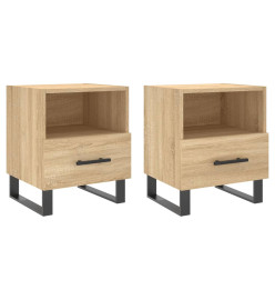 Tables de chevet 2 pcs chêne sonoma 40x35x47,5 cm