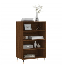 Buffet haut chêne marron 57x35x90 cm bois d'ingénierie