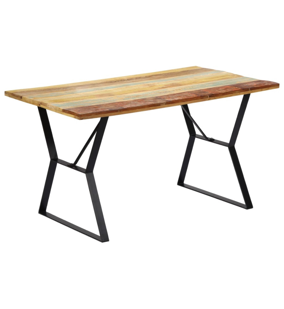 Table de salle à manger 140x80x76cm Bois de récupération massif