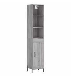 Buffet haut Sonoma gris 34,5x34x180 cm Bois d'ingénierie