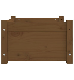 Lit pour chien Marron miel 55,5x45,5x28 cm Bois massif de pin