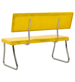 Banc 110 cm Jaune moutarde Velours