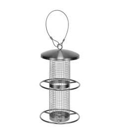 HI Station d'alimentation d'oiseaux suspendue 14x27,5 cm inox