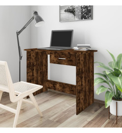 Bureau Chêne fumé 100x50x76 cm Bois d'ingénierie