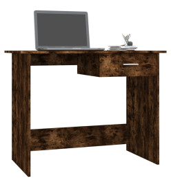 Bureau Chêne fumé 100x50x76 cm Bois d'ingénierie