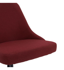 Chaise pivotante de salle à manger Rouge bordeaux Tissu