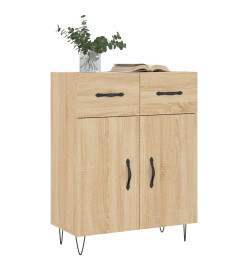 Buffet chêne sonoma 69,5x34x90 cm bois d'ingénierie